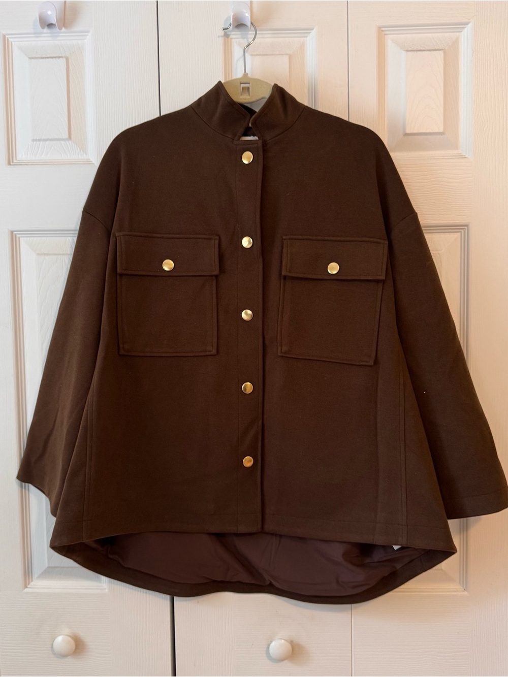 Tuckernuck Dark Brown Utility Jacket with Gold-Tone Snaps